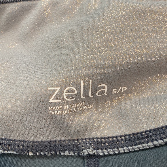 Zella Gray Metallic Trim Active Wear Leggings - Picture 5 of 5